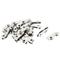 25pcs Showcase Glass Sliding Door Roller Clamp Cabinet Steel Wheel Pulley - Silver Tone