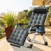 JTANGL Zero Gravity Chair Lawn Recliner Reclining Patio Lounger Chair in Gray | 45 H x 26 W x 28 D in | Wayfair K16ZDY-12ZT02