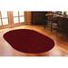 Red 18 x 0.5 in Area Rug - Latitude Run® Saturn Collection Solid Color Indoor Amice Area Rugs - 1.5' X 2.25' Oval Mat | 18 W x 0.5 D in | Wayfair