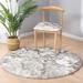 Gray 78 x 78 x 2.5 in Indoor Area Rug - Everly Quinn Macie-Rose Handmade Shag Faux Sheepskin White\ Area Rug Sheepskin/Faux Fur | Wayfair