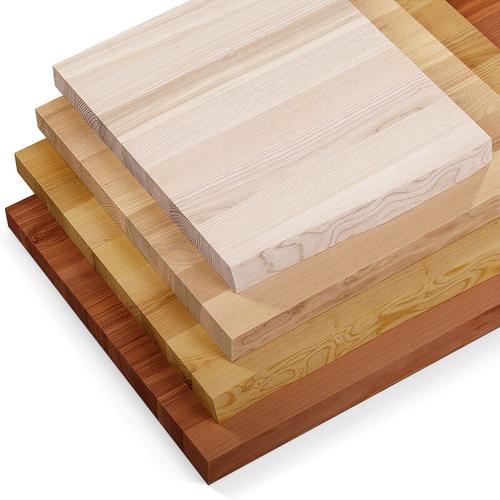 Lamo Manufaktur - Waschtischplatte, Holzplatte Waschtisch Baumkante, 50x40 cm, Roh, ohne
