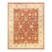 Overton Hand Knotted Wool Vintage Inspired Traditional Mogul Red Area Rug - 9' 2" x 11' 10"