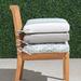 Knife-edge Outdoor Chair Cushion - Frida Leaf Coastal Blue, 21"W x 19"D - Frontgate