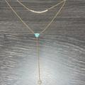 Anthropologie Jewelry | Gorgeous Anthropologie Layered Drop Necklace. | Color: Blue/Gold | Size: Os