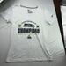 Nike Tops | Nike T Shirt Seattle Seahawks. White Short Sleeve. V Neck. Slim Fit Large | Color: Blue/White | Size: L