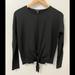 J. Crew Tops | Jcrew Tie Front Long Sleeve Shirt - Size Xs (Black Color) | Color: Black | Size: Xs