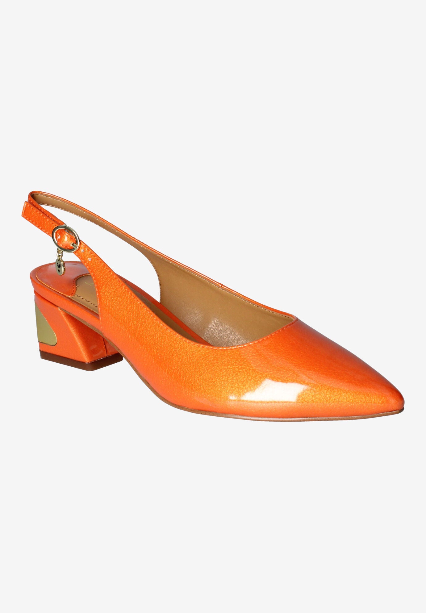 Women's Shayanne Slingback Pump by J. Renee in Orange (Size 6 M)