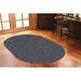 Grey Oval 2' x 12' Area Rug - Wade Logan® Analiese Collection Solid Color Indoor Outdoor Area Rugs 144.0 x 24.0 x 0.3 in black/blue/gray/indigo/navy/white | Wayfair