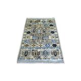 Shahbanu Rugs Gray Hand Knotted, Natural Dyes Afghan Ersari with Tribal Design Soft and Shiny Wool Oriental Rug (3'3" x 4'10")