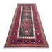 Shahbanu Rugs Olive Green Natural Dyes Hand Knotted Turkeman Ersari with Tribal Design Pure Wool Wide Runner Rug (4'0" x 9'8")