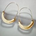 Anthropologie Jewelry | Anthropologie Gold Hoop Earrings | Color: Gold/Red | Size: Os