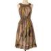Anthropologie Dresses | Anthro Earth Toned Silk Dress | Color: Green/Tan | Size: 6