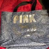 Pink Victoria's Secret Bags | New Victoria's Secret Pink Weekender Limited Edition Logo Dog 2021 Tote Bag | Color: Black/Gray | Size: Os