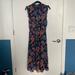 J. Crew Dresses | Jcrew Floral Cinched Waist Midi Dress | Color: Black | Size: S