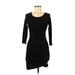 Express Casual Dress - Bodycon: Black Solid Dresses - Women's Size X-Small