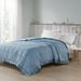 Madison Park 100% Polyester Premium Oversized Down Alternative Blanket in Slate Blue - Olliix MP51-7648