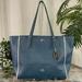 Coach Bags | Coach Turnlock Tote In Edgestain Leather 38323 Mineral Blue Navy | Color: Blue | Size: Large
