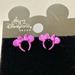 Disney Jewelry | Disney Minnie Mouse Bow Ears Headband Earrings Purple Metallic Posts Disneyana | Color: Purple | Size: Os