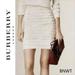 Burberry Skirts | Bnwt Burberry Of London Skirt Ivory With Layers Of Fringe Size 8 | Color: Cream | Size: 8