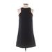 H&M Casual Dress - Shift Crew Neck Sleeveless: Black Solid Dresses - Women's Size 4