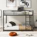 Hasegawa Full Over Full Loft Bunk Bed by Isabelle & Max™ Metal in Black | 53.65 H x 55.85 W x 77.05 D in | Wayfair F02D3DEF94D64E94ACD0A40EB7D77546