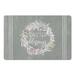 Green 18 x 27 x 1 in Kitchen Mat - The Holiday Aisle® Easter Blessings Wreath 3 Kitchen Mat Synthetics | 18 H x 27 W x 1 D in | Wayfair