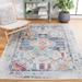 Blue/Gray 63 x 0.43 in Area Rug - Bungalow Rose Southwestern Navy Aqua/Ivory Area Rug | 63 W x 0.43 D in | Wayfair D70D009643874AA086F97AADE2AC6100