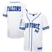 Men's Colosseum White Air Force Falcons Free Spirited Mesh Button-Up Baseball Jersey