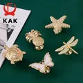 KAK – poignée de meuble en forme d'animal boutons de tiroir de couleur cuivre boutons de commode