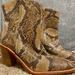 Free People Shoes | Free People Snake Skin Heeled Booties Size 41 (10.5) | Color: Brown/Tan | Size: 10.5