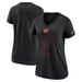 Women's Nike Heathered Black Washington Commanders Tri-Blend V-Neck T-Shirt