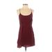 Glamorous Casual Dress - A-Line Scoop Neck Sleeveless: Burgundy Print Dresses - Women's Size Small