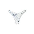 Swimsuit Bottoms: White Acid Wash Print Swimwear - Women's Size Small