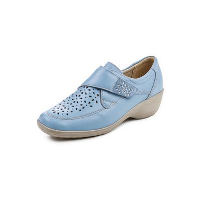 Avena Damen Klettschuhe Hellblau einfarbig