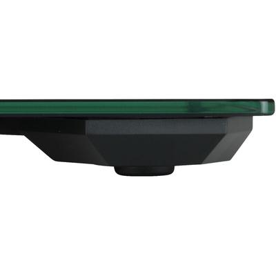 Personenwaage lcd Schwarz, digitale Körperwaage mit LCD-Display, Schwarz, Glas schwarz, Kunststoff