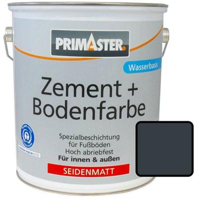Zementfarbe und Bodenfarbe 2,5L Anthrazit Seidenmatt Betonfarbe - Primaster Image