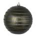 Vickerman 6" Pewter Candy Finish Ball Ornament with Glitter, 3 per Bag