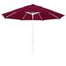 California Umbrella 11' Rd. Aluminum Market Umbrella, Crank Lift, Collar Tilt, Dbl Wind Vent, White Finish, Pacifica Fabric