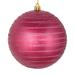 Vickerman 6" Berry Red Candy Finish Ball Ornament with Glitter, 3 Pk