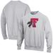 Men's Champion Heathered Gray Texas Tech Red Raiders Vault Logo Reverse Weave Pullover Sweatshirt