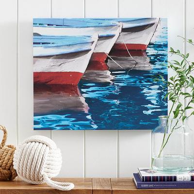Watercolor Boats Canvas - Grandin Road