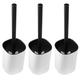 Ikea STORAVAN Toilet Brush in Holder, White Holder/Black Handle/White Bristles, Sleek Modern Design, 804.238.16 - Set of 3