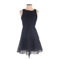 Finn & Clover Casual Dress - A-Line Crew Neck Sleeveless: Black Solid Dresses - Women's Size Small
