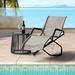 Wade Logan® Adeva Long Reclining Single Chaise Metal in Black | 35 H x 23 W x 61 D in | Outdoor Furniture | Wayfair