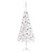 The Holiday Aisle® Artificial Christmas Tree Corner Christmas Tree w/ LEDs & Ball PVC, Steel in Green | 5' | Wayfair