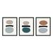 AllModern Miko Colourway Set Of 3 - 3 Piece Picture Frame Print Set Paper in Brown | 38 H x 90 W x 1.25 D in | Wayfair