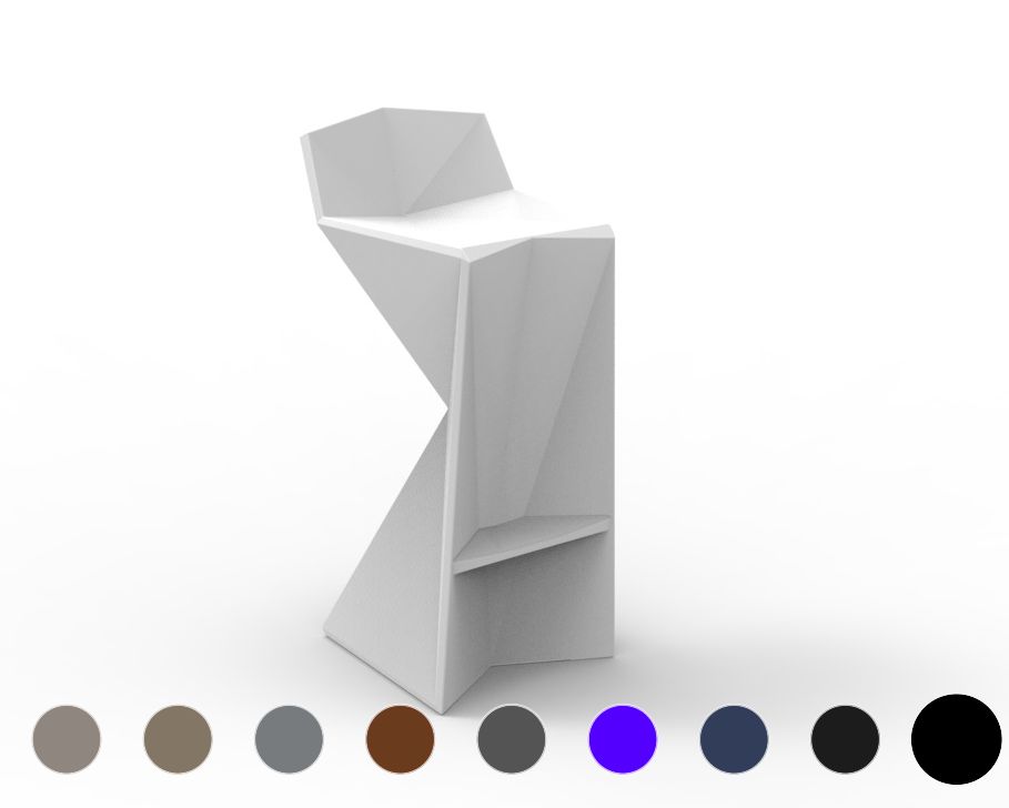 Vondom »VERTEX« Outdoor Barhocker Hochglanz lackiert / Ecru Image