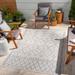 Maunawili 6'7" Square Outdoor Farmhouse Moroccan Blue/Gray/Navy/Oatmeal/Off White/Pale Blue/Taupe/Medium Gray Outdoor Area Rug - Hauteloom