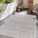 Khanjarah 8'10" x 12' Outdoor Farmhouse Moroccan Blue/Gray/Navy/Oatmeal/Off White/Pale Blue/Taupe/Medium Gray Outdoor Area Rug - Hauteloom