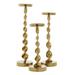 Light Garden 201614 - Set of 3 14" 17" and 19" Gold Candle Holder
